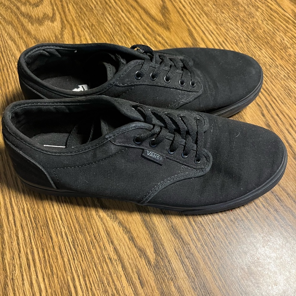 Vans Black Canvas Size 8 Sneakers - Picture 4 of 7